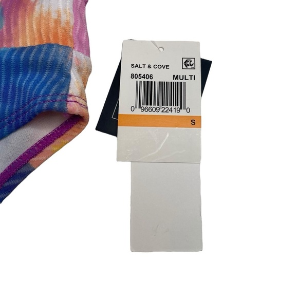 Salt + Cove Tie Dye Bikini Bottoms Blue Pink Orange Small New with Tags - Picture 2 of 4